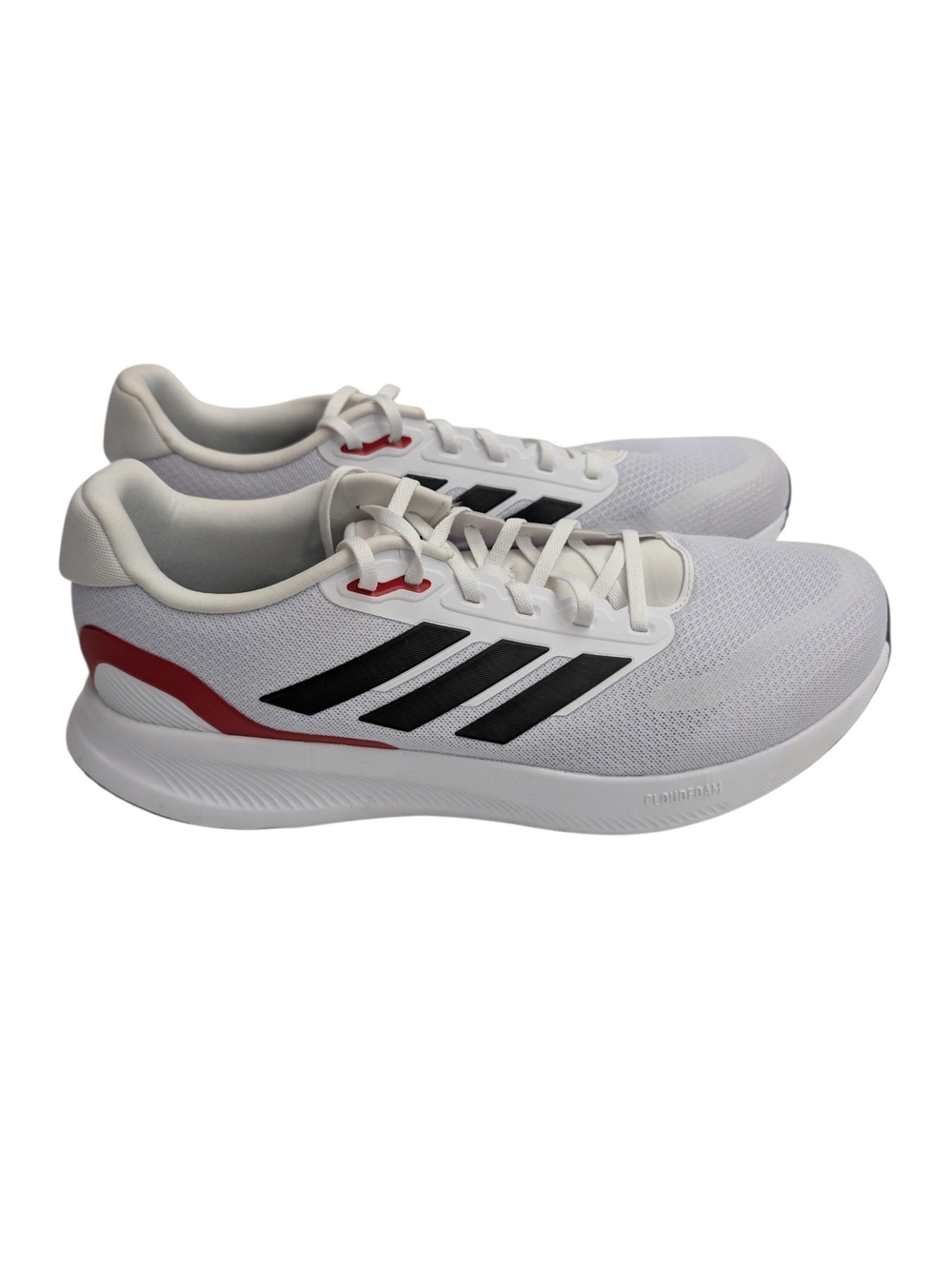 Adidas Size 12.5 White/Black/Red Men's Lightweight Running Shoes